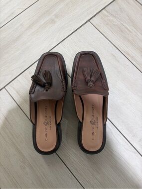 Chinese Laundry  Brown Tassel Leather Loafers